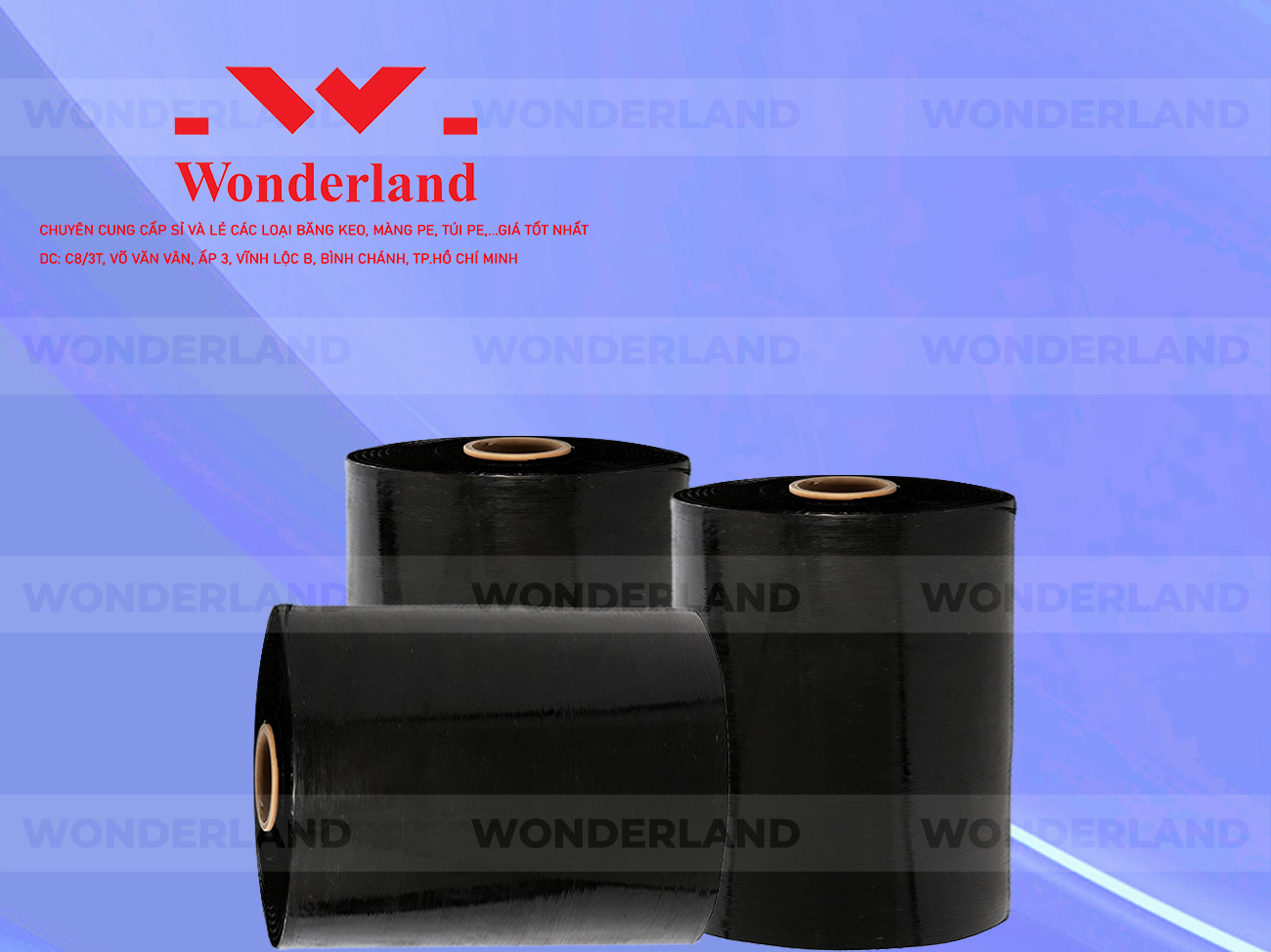 MÀNG PE ĐEN 16.4KG LÕI 1.2KG CHẤT LƯỢNG CAO WONDERLAND GIÁ SỈ TỐT NHẤT