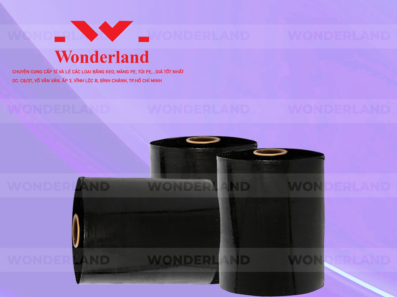 MÀNG PE ĐEN 16.5KG LÕI 1.2KG CHẤT LƯỢNG CAO WONDERLAND GIÁ SỈ TỐT NHẤT