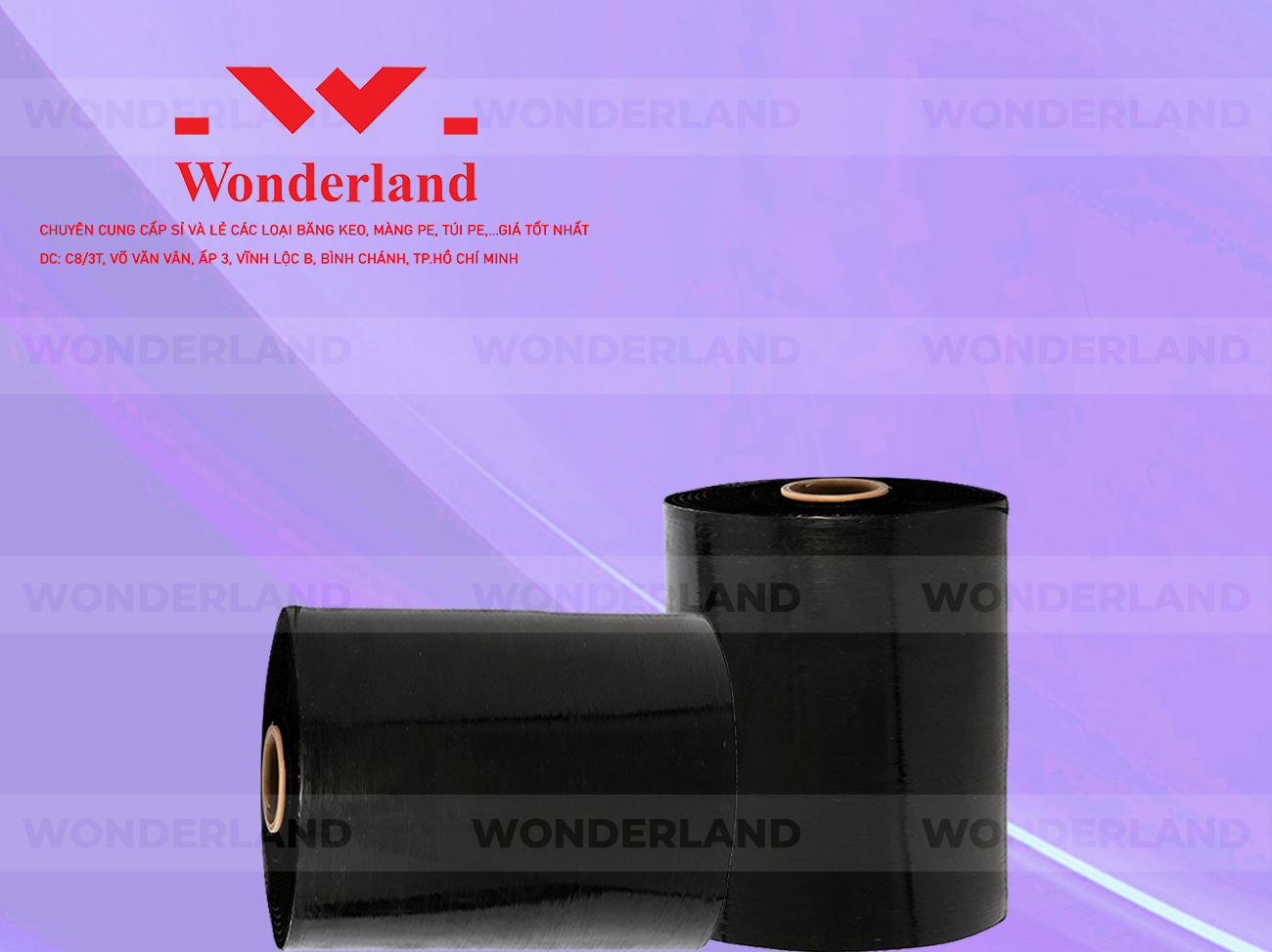 MÀNG PE ĐEN 16.5KG LÕI 1.2KG CHẤT LƯỢNG CAO WONDERLAND