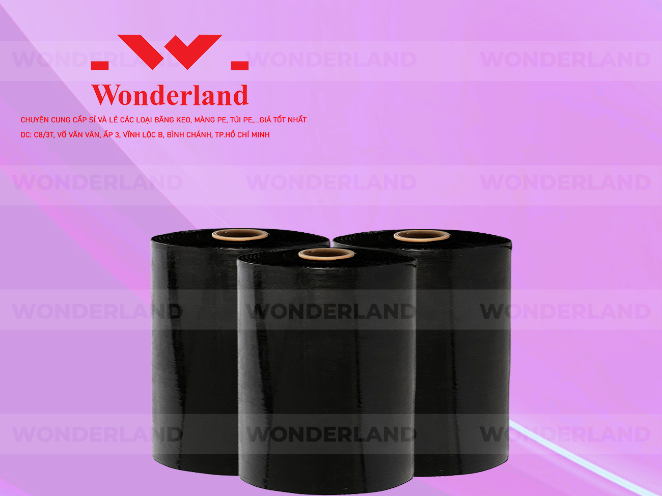 MÀNG PE ĐEN 16.6KG LÕI 1.2KG CHẤT LƯỢNG CAO WONDERLAND GIÁ SỈ TỐT NHẤT