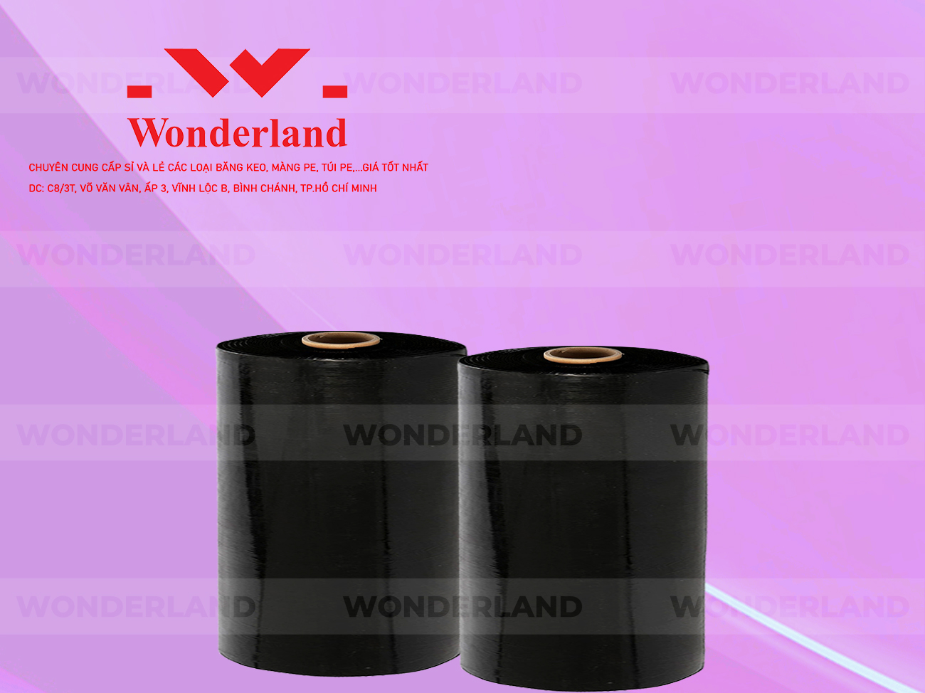 MÀNG PE ĐEN 16.6KG LÕI 1.2KG CHẤT LƯỢNG CAO WONDERLAND