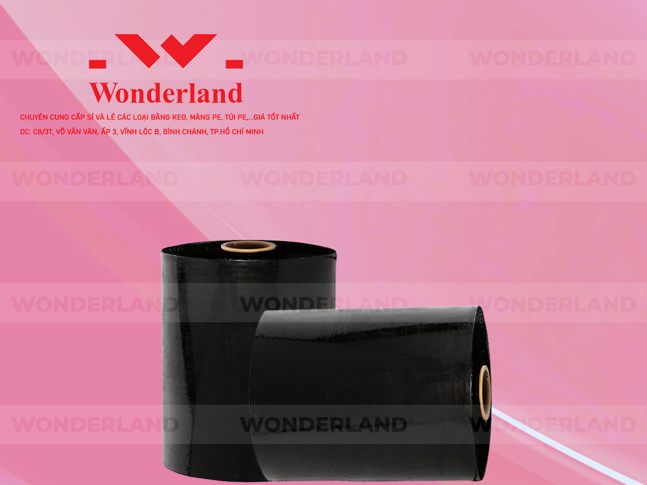 MÀNG PE ĐEN 16.7KG LÕI 1.2KG CHẤT LƯỢNG CAO WONDERLAND