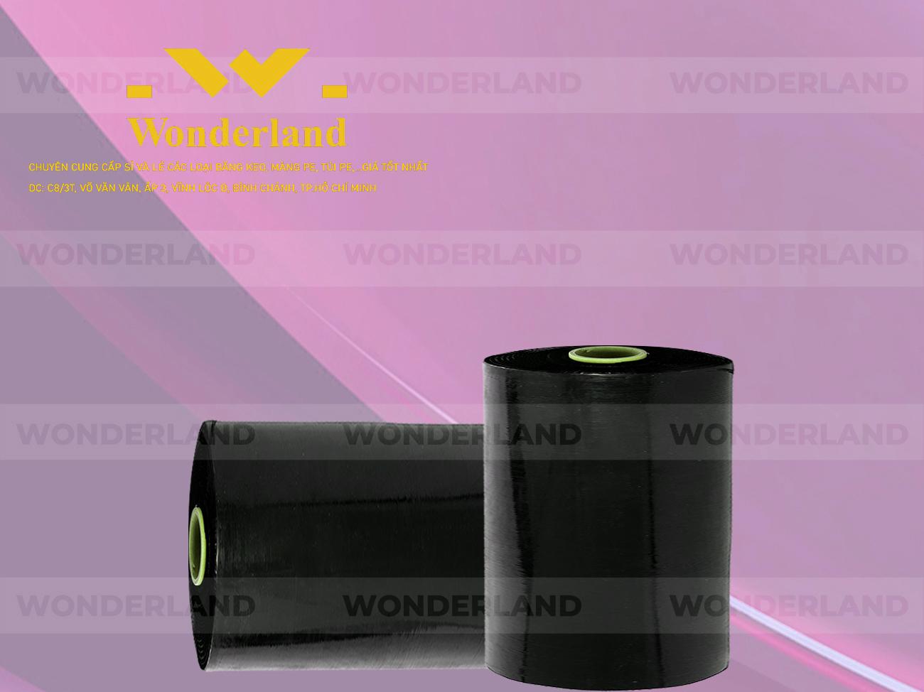 MÀNG PE ĐEN 16KG LÕI 1.2KG CHẤT LƯỢNG CAO WONDERLAND
