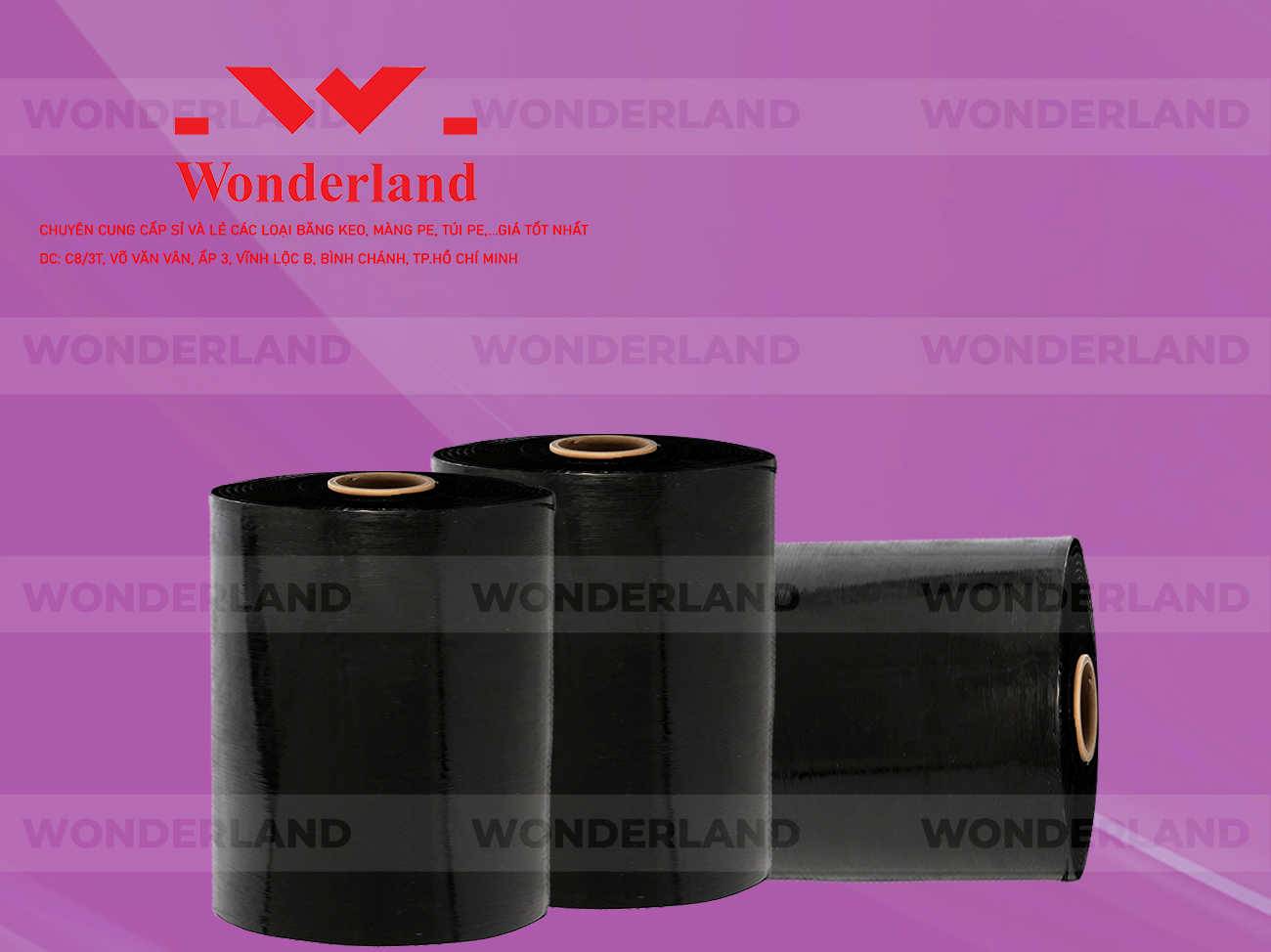 MÀNG PE ĐEN 17.4KG LÕI 1.2KG CHẤT LƯỢNG CAO WONDERLAND
