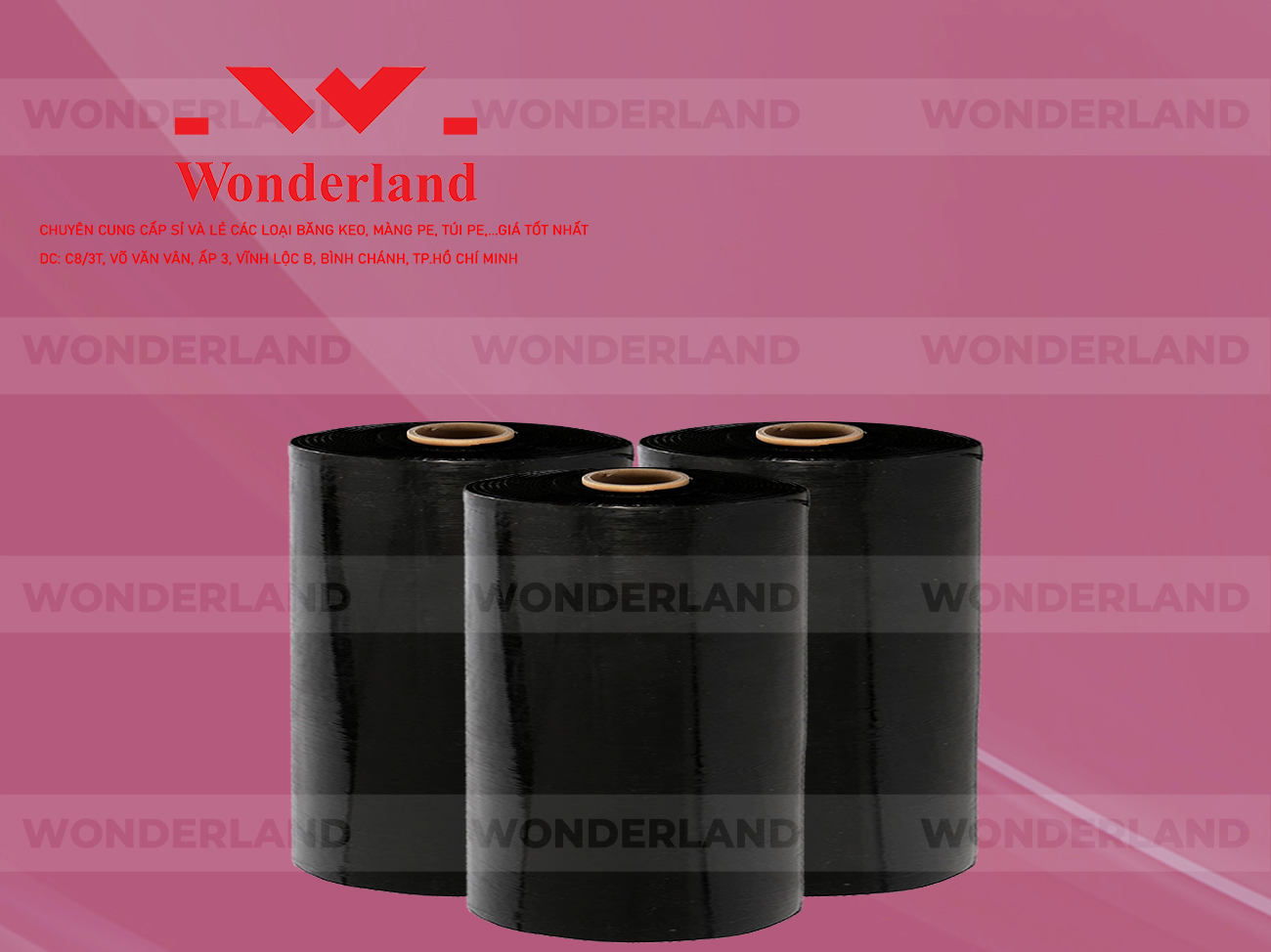 MÀNG PE ĐEN 17.5KG LÕI 1.2KG CHẤT LƯỢNG CAO WONDERLAND GIÁ SỈ TỐT NHẤT
