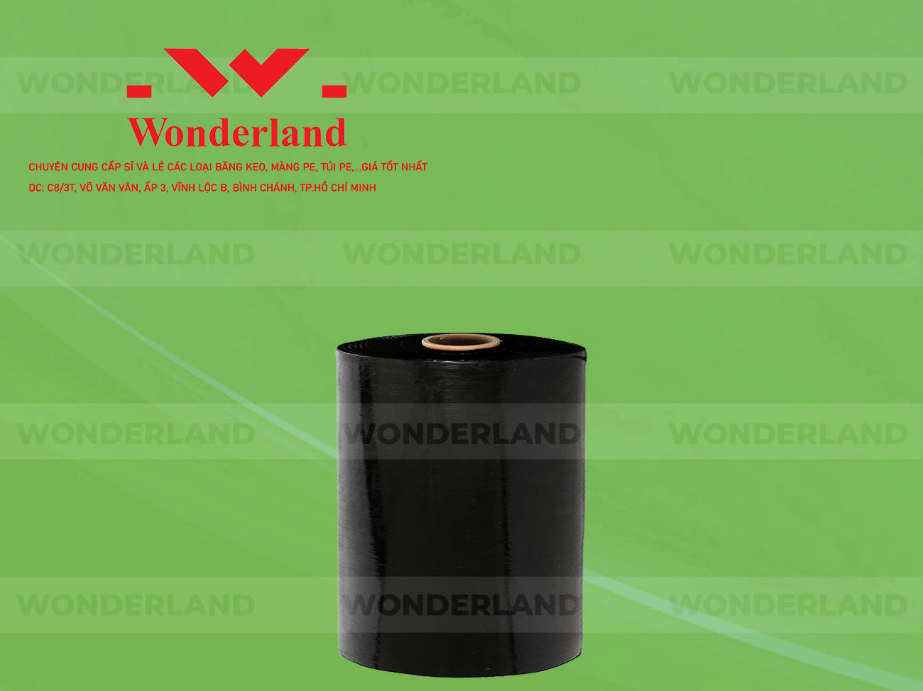 MÀNG PE ĐEN 17.9KG LÕI 1.2KG CHẤT LƯỢNG CAO WONDERLAND