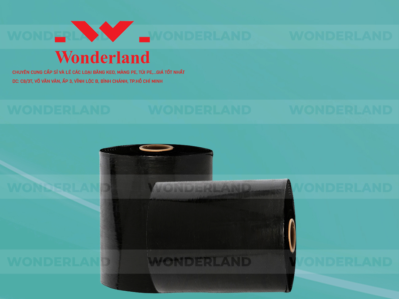 MÀNG PE ĐEN 18.1KG LÕI 1.2KG CHẤT LƯỢNG CAO WONDERLAND