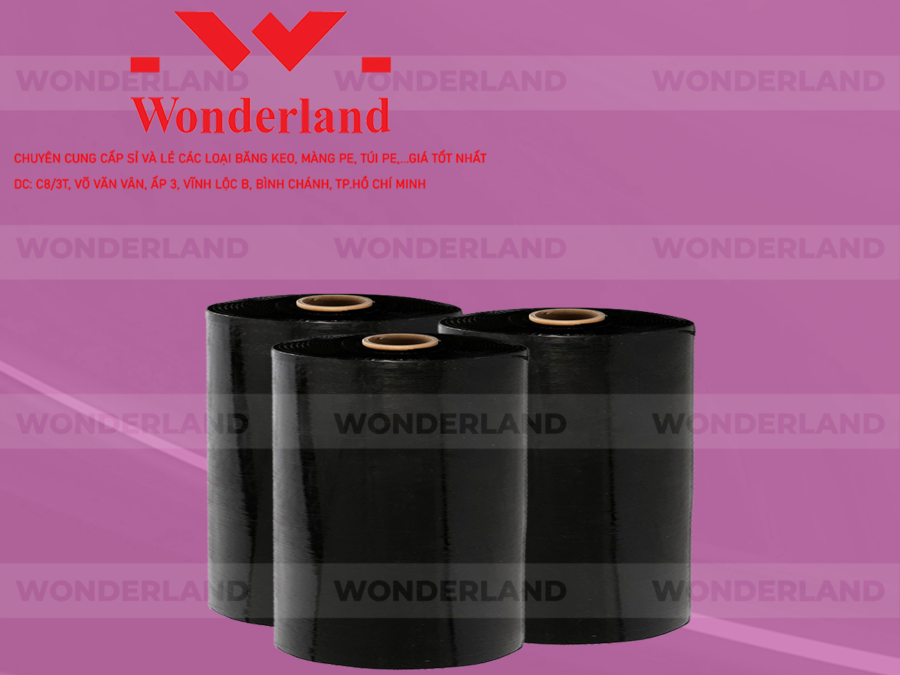 MÀNG PE ĐEN 18.5KG LÕI 1.2KG CHẤT LƯỢNG CAO WONDERLAND GIÁ SỈ TỐT NHẤT