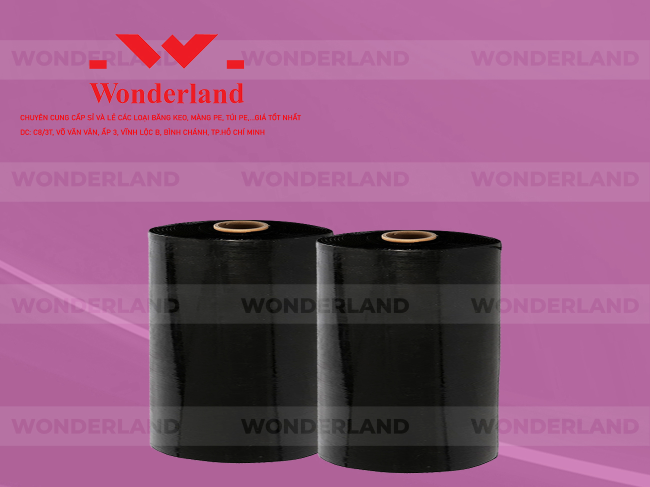 MÀNG PE ĐEN 18.5KG LÕI 1.2KG CHẤT LƯỢNG CAO WONDERLAND