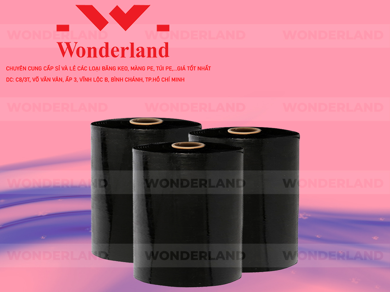 MÀNG PE ĐEN 18.6KG LÕI 1.2KG CHẤT LƯỢNG CAO WONDERLAND GIÁ SỈ TỐT NHẤT
