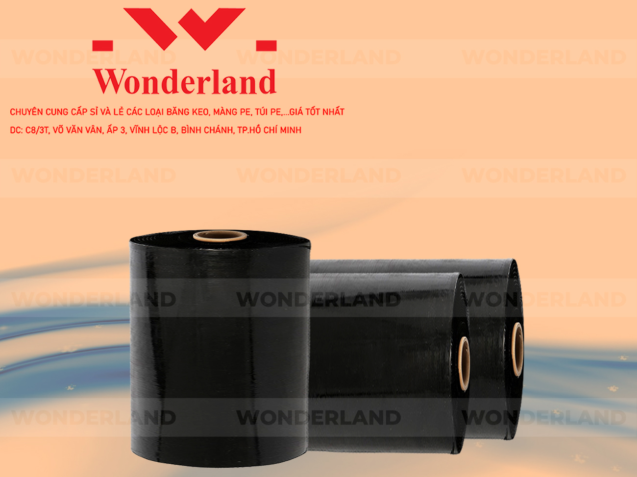MÀNG PE ĐEN 18.7KG LÕI 1.2KG CHẤT LƯỢNG CAO WONDERLAND GIÁ SỈ TỐT NHẤT