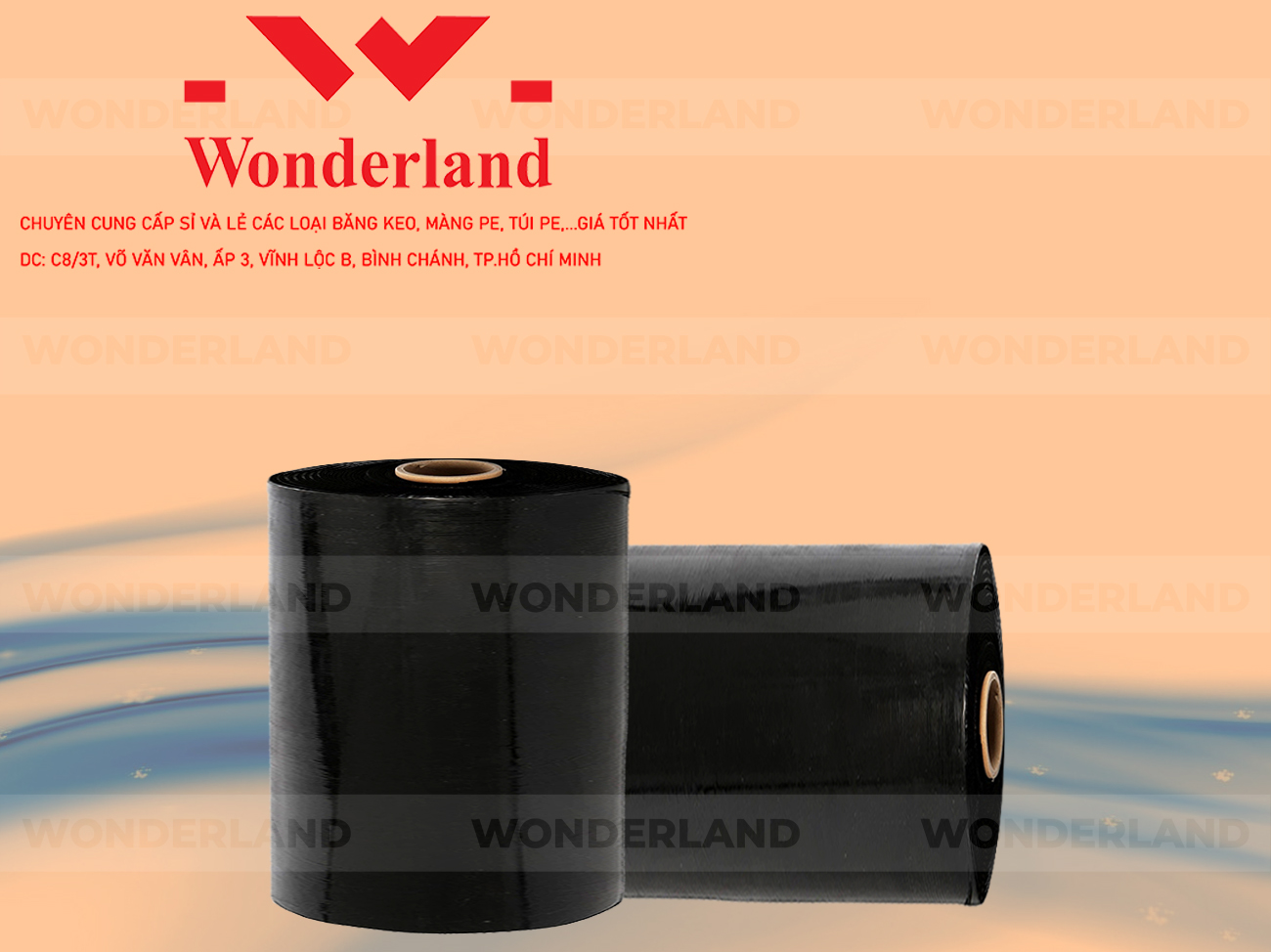 MÀNG PE ĐEN 18.7KG LÕI 1.2KG CHẤT LƯỢNG CAO WONDERLAND
