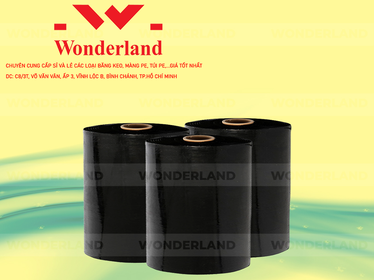 MÀNG PE ĐEN 18.8KG LÕI 1.2KG CHẤT LƯỢNG CAO WONDERLAND GIÁ SỈ TỐT NHẤT