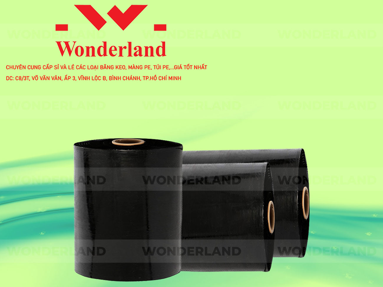 MÀNG PE ĐEN 18.9KG LÕI 1.2KG CHẤT LƯỢNG CAO WONDERLAND GIÁ SỈ TỐT NHẤT