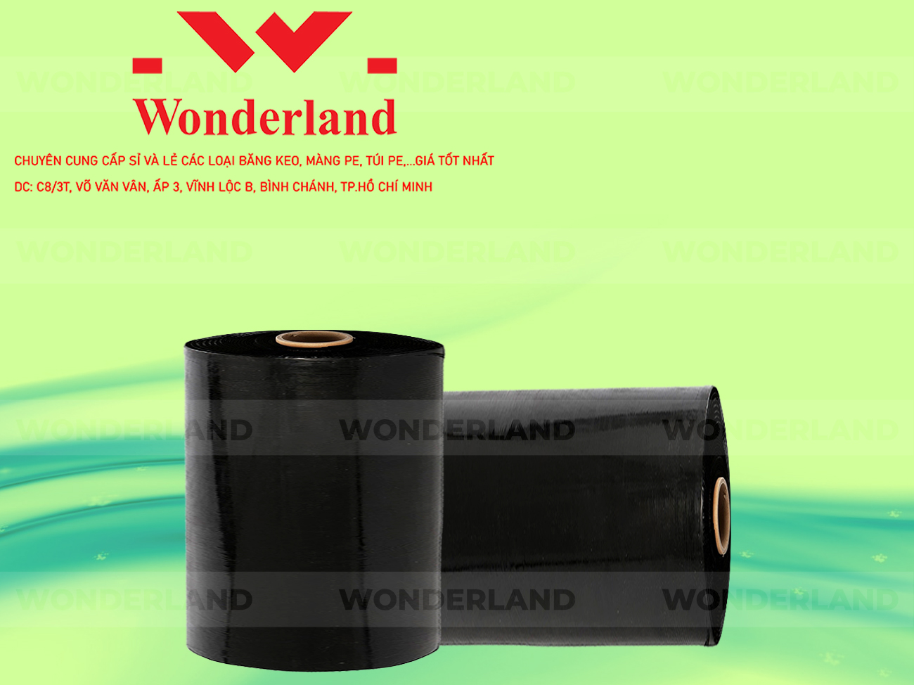 MÀNG PE ĐEN 18.9KG LÕI 1.2KG CHẤT LƯỢNG CAO WONDERLAND