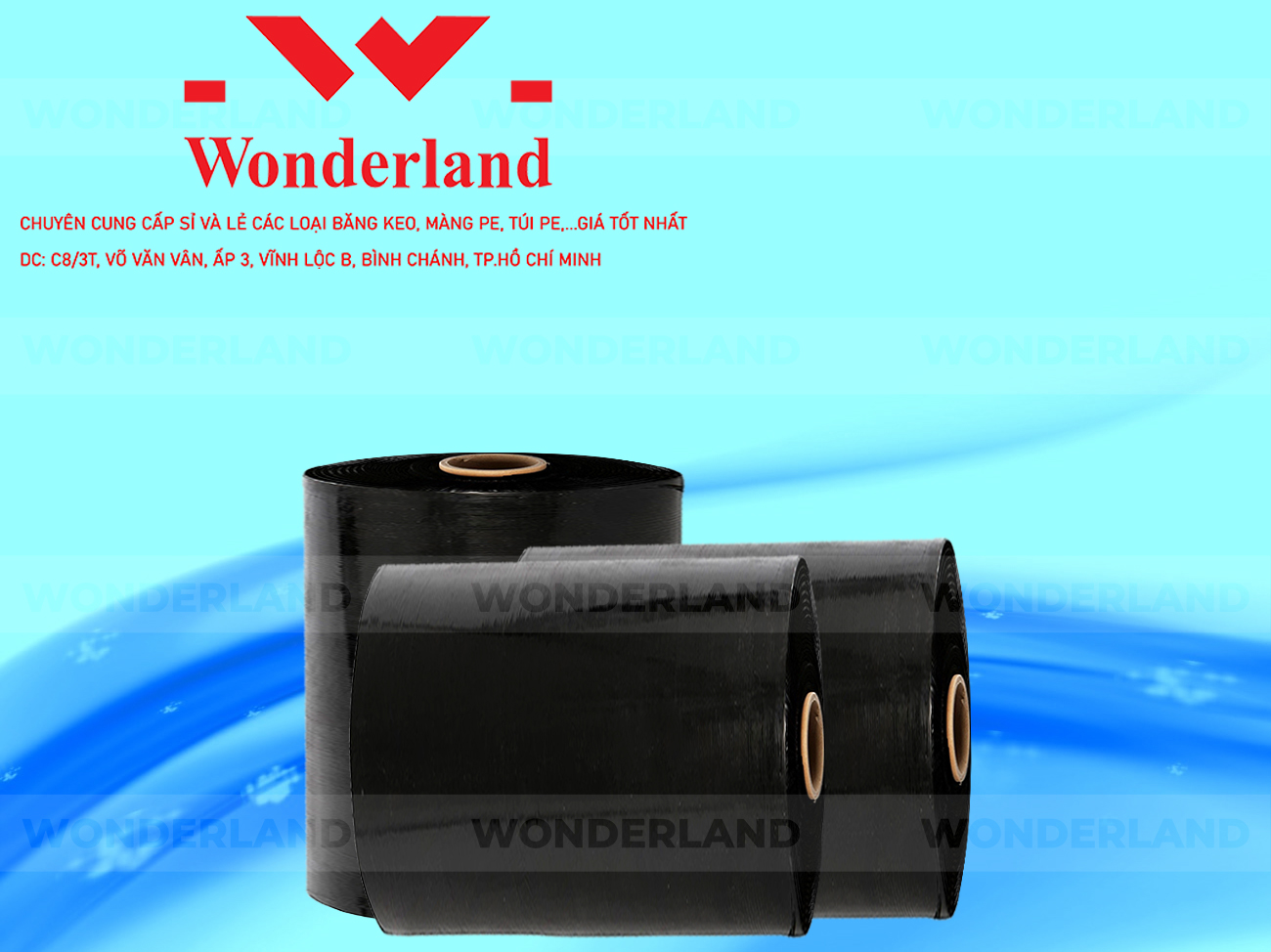 MÀNG PE ĐEN 19.1KG LÕI 1.2KG CHẤT LƯỢNG CAO WONDERLAND GIÁ SỈ TỐT NHẤT