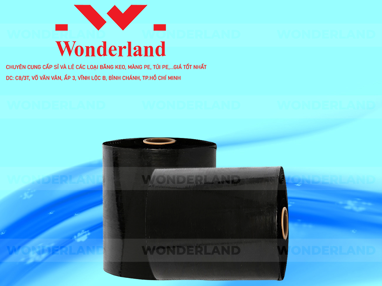 MÀNG PE ĐEN 19.1KG LÕI 1.2KG CHẤT LƯỢNG CAO WONDERLAND
