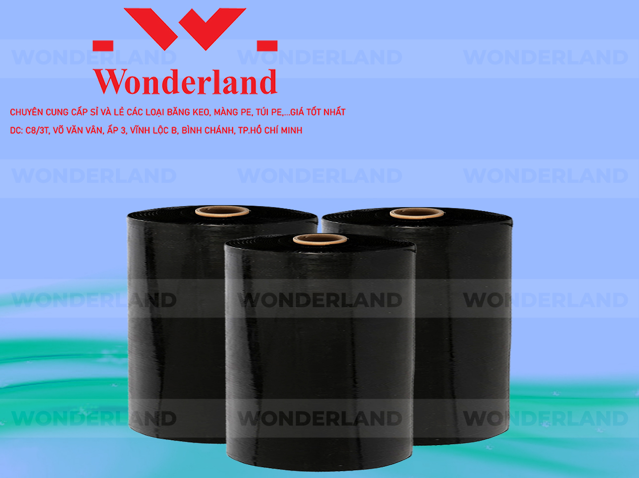 MÀNG PE ĐEN 19.2KG LÕI 1.2KG CHẤT LƯỢNG CAO WONDERLAND GIÁ SỈ TỐT NHẤT