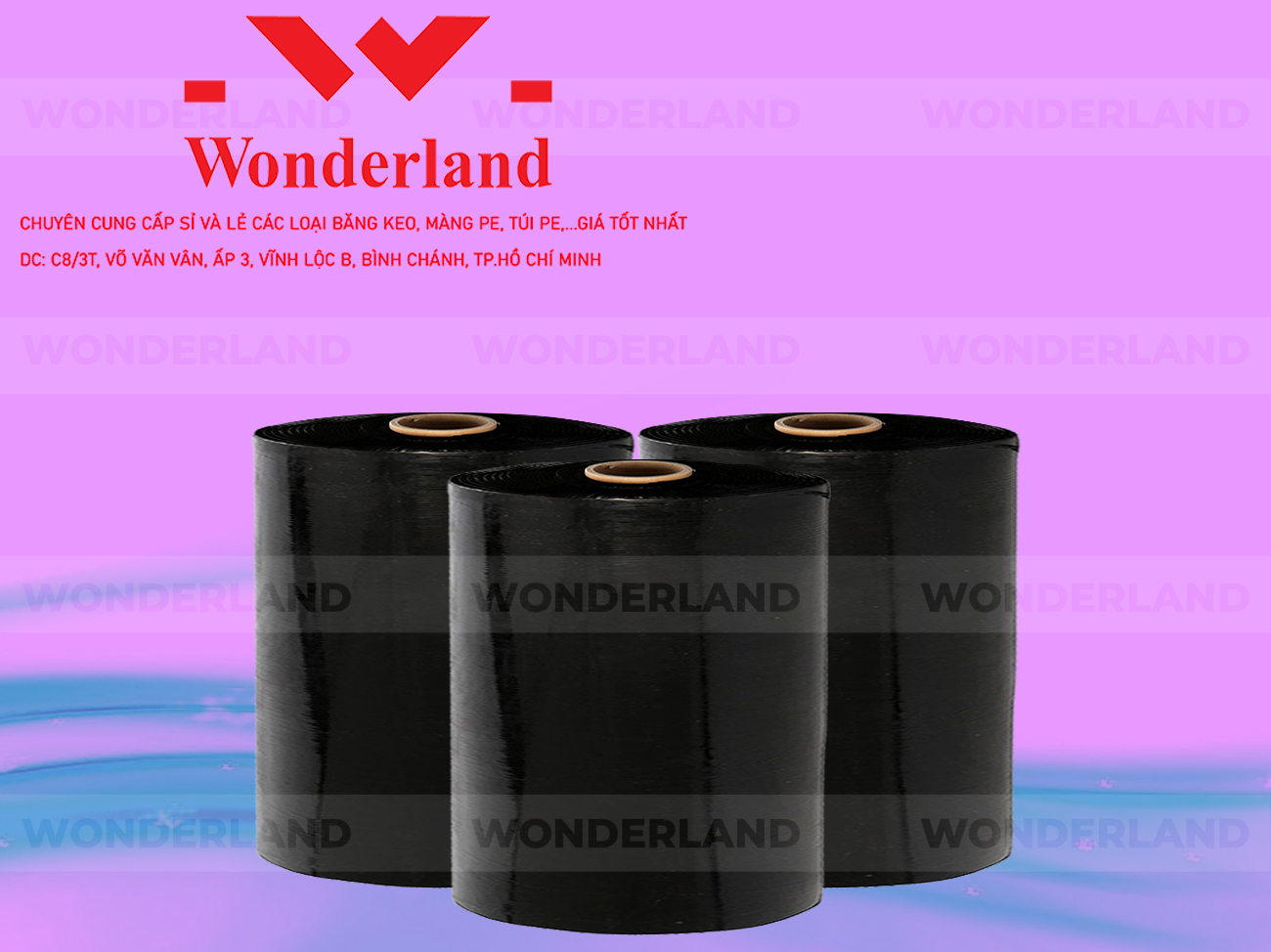MÀNG PE ĐEN 19.4KG LÕI 1.2KG CHẤT LƯỢNG CAO WONDERLAND GIÁ SỈ TỐT NHẤT