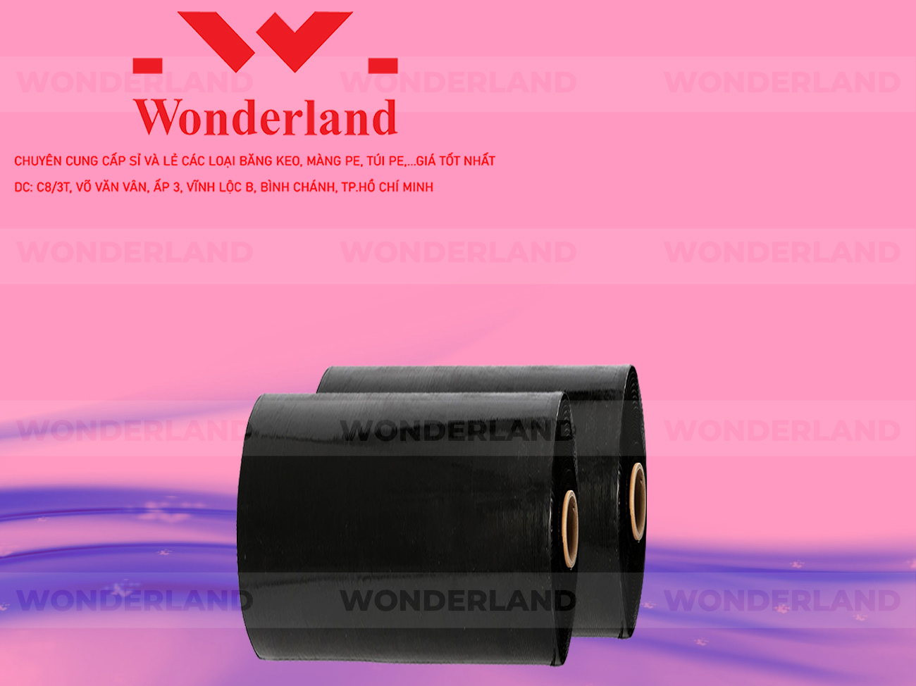 MÀNG PE ĐEN 19.5KG LÕI 1.2KG CHẤT LƯỢNG CAO WONDERLAND