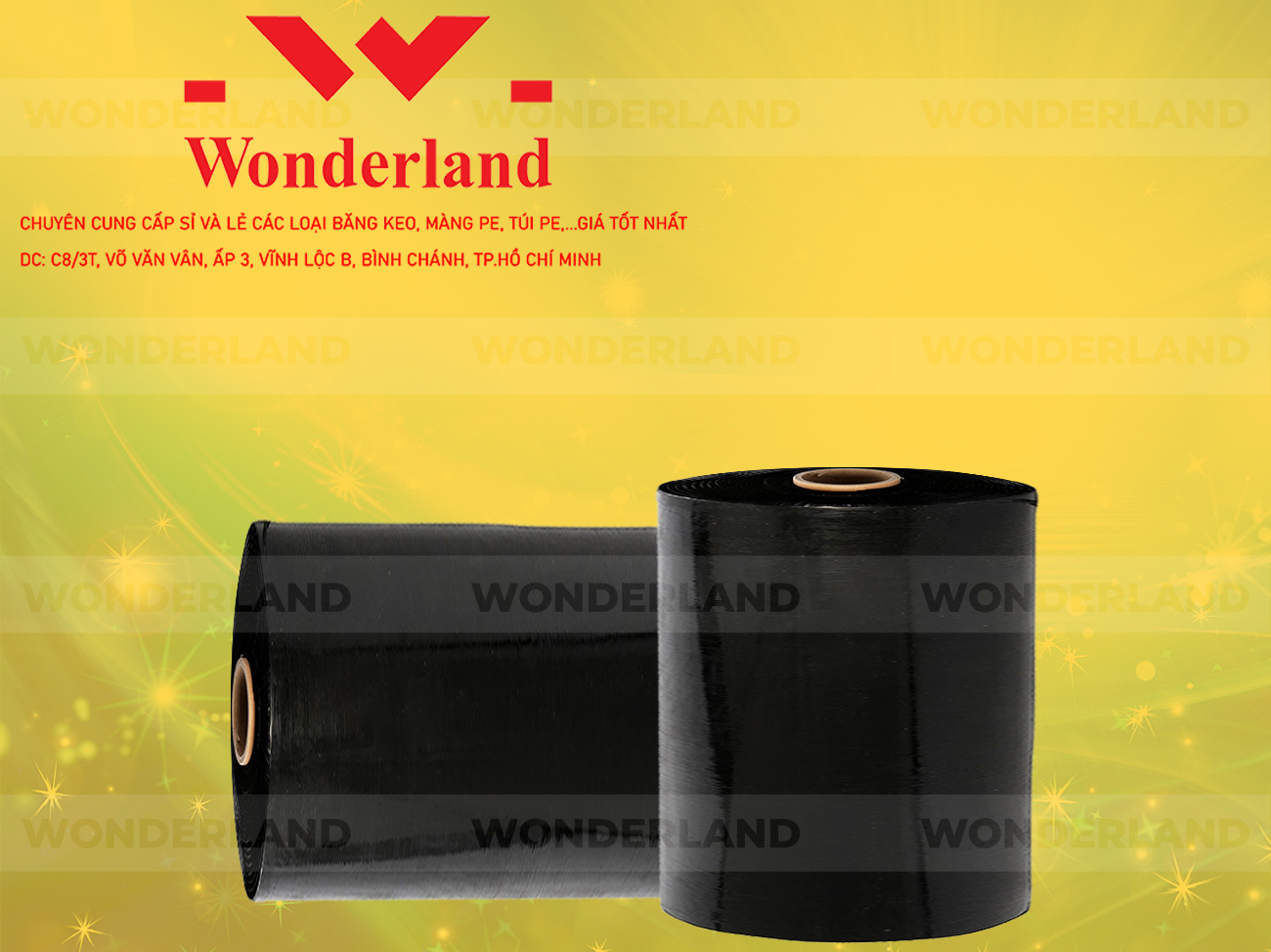 MÀNG PE ĐEN 19.8KG LÕI 1.2KG CHẤT LƯỢNG CAO WONDERLAND
