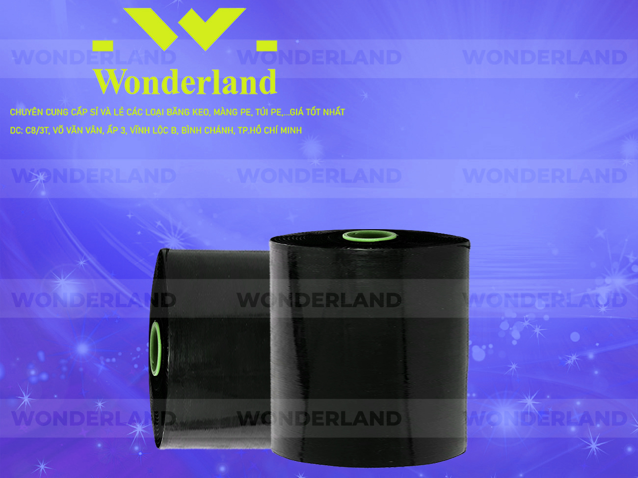 MÀNG PE ĐEN 20.3KG LÕI 1.2KG CHẤT LƯỢNG CAO WONDERLAND