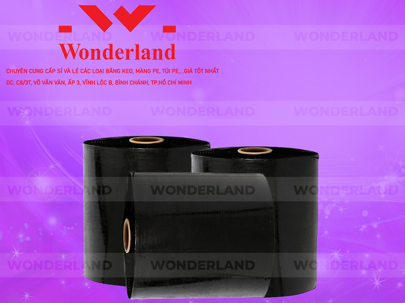 MÀNG PE ĐEN 20.4KG LÕI 1.2KG CHẤT LƯỢNG CAO WONDERLAND GIÁ SỈ TỐT NHẤT