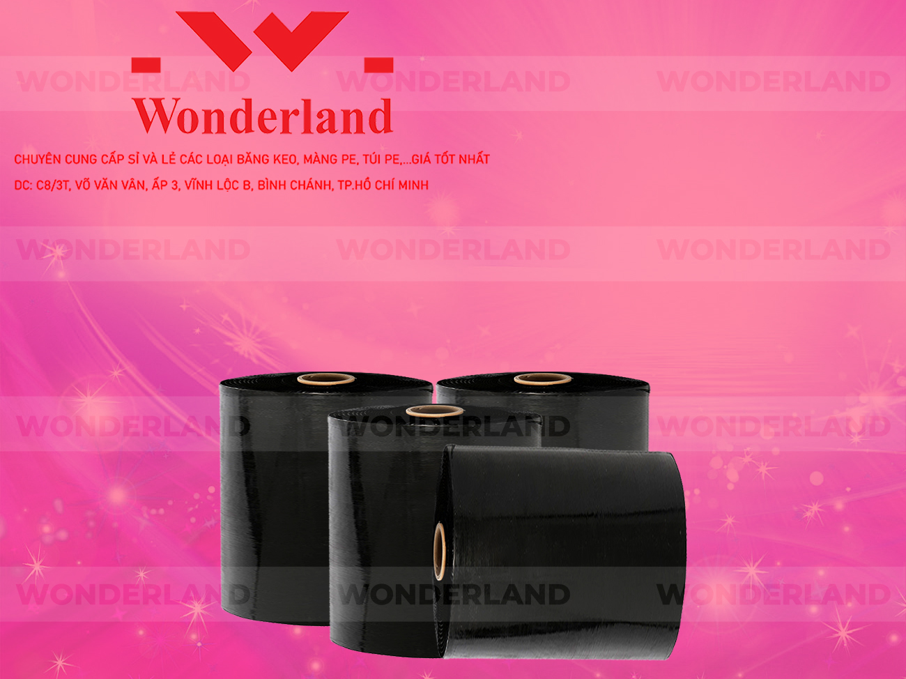 MÀNG PE ĐEN 20.6KG LÕI 1.2KG CHẤT LƯỢNG CAO WONDERLAND GIÁ SỈ TỐT NHẤT
