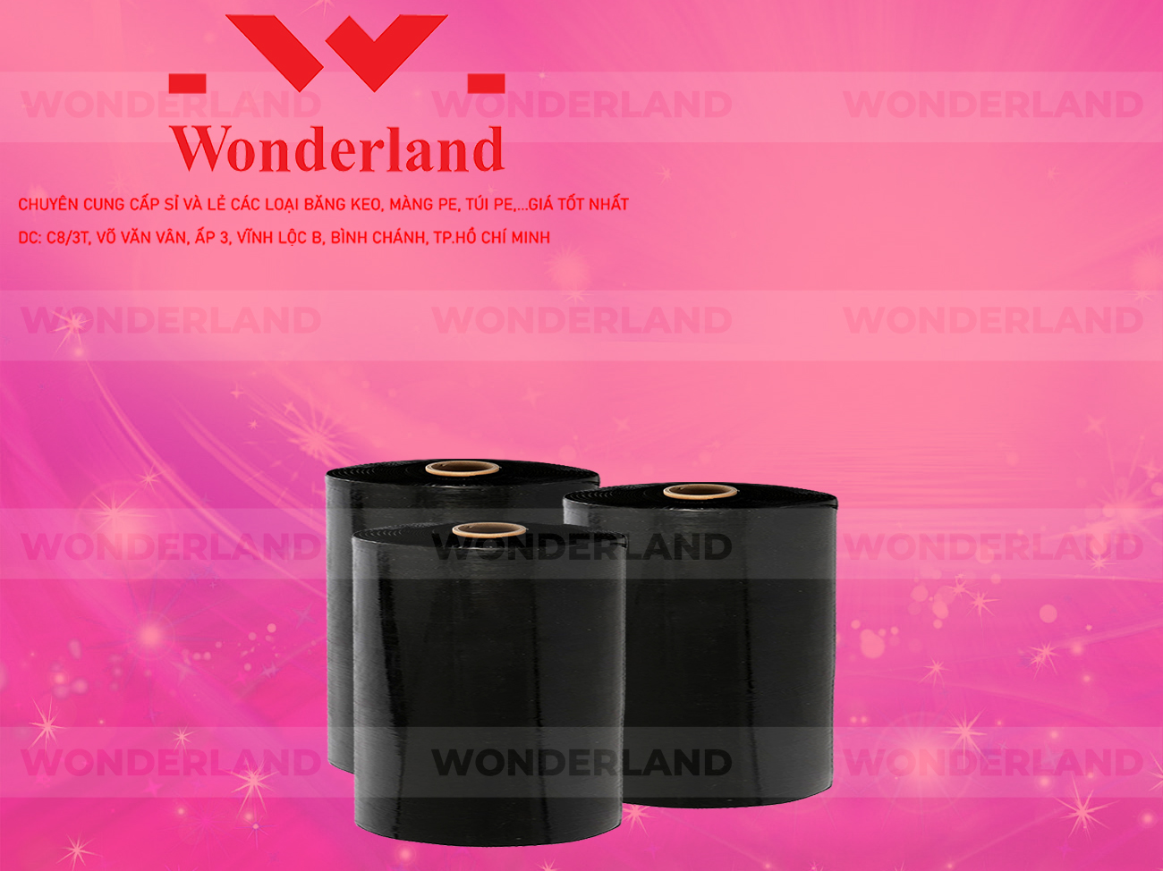 MÀNG PE ĐEN 20.6KG LÕI 1.2KG CHẤT LƯỢNG CAO WONDERLAND