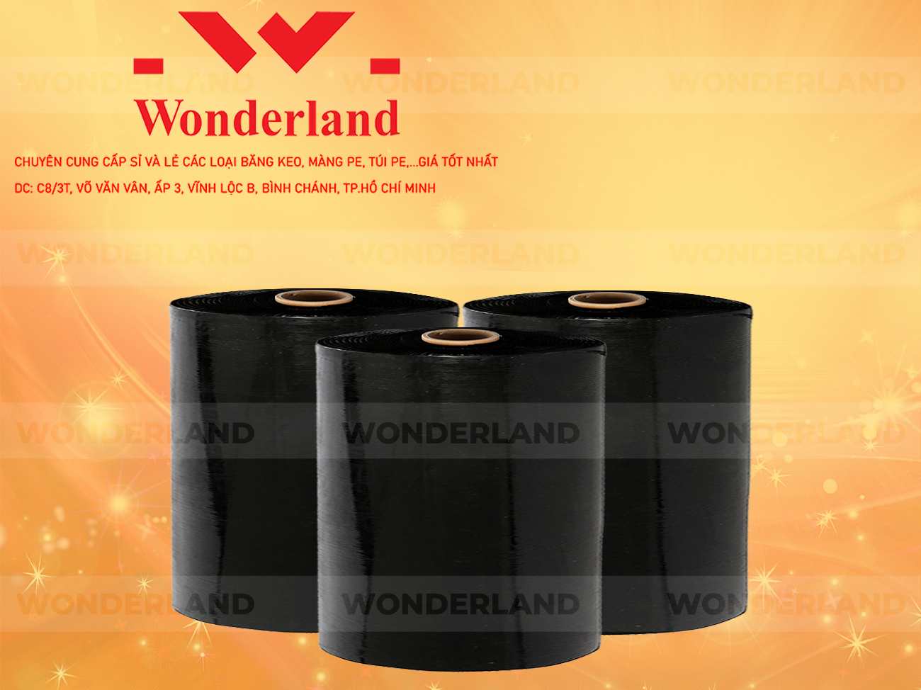 MÀNG PE ĐEN 20.7KG LÕI 1.2KG CHẤT LƯỢNG CAO WONDERLAND GIÁ SỈ TỐT NHẤT