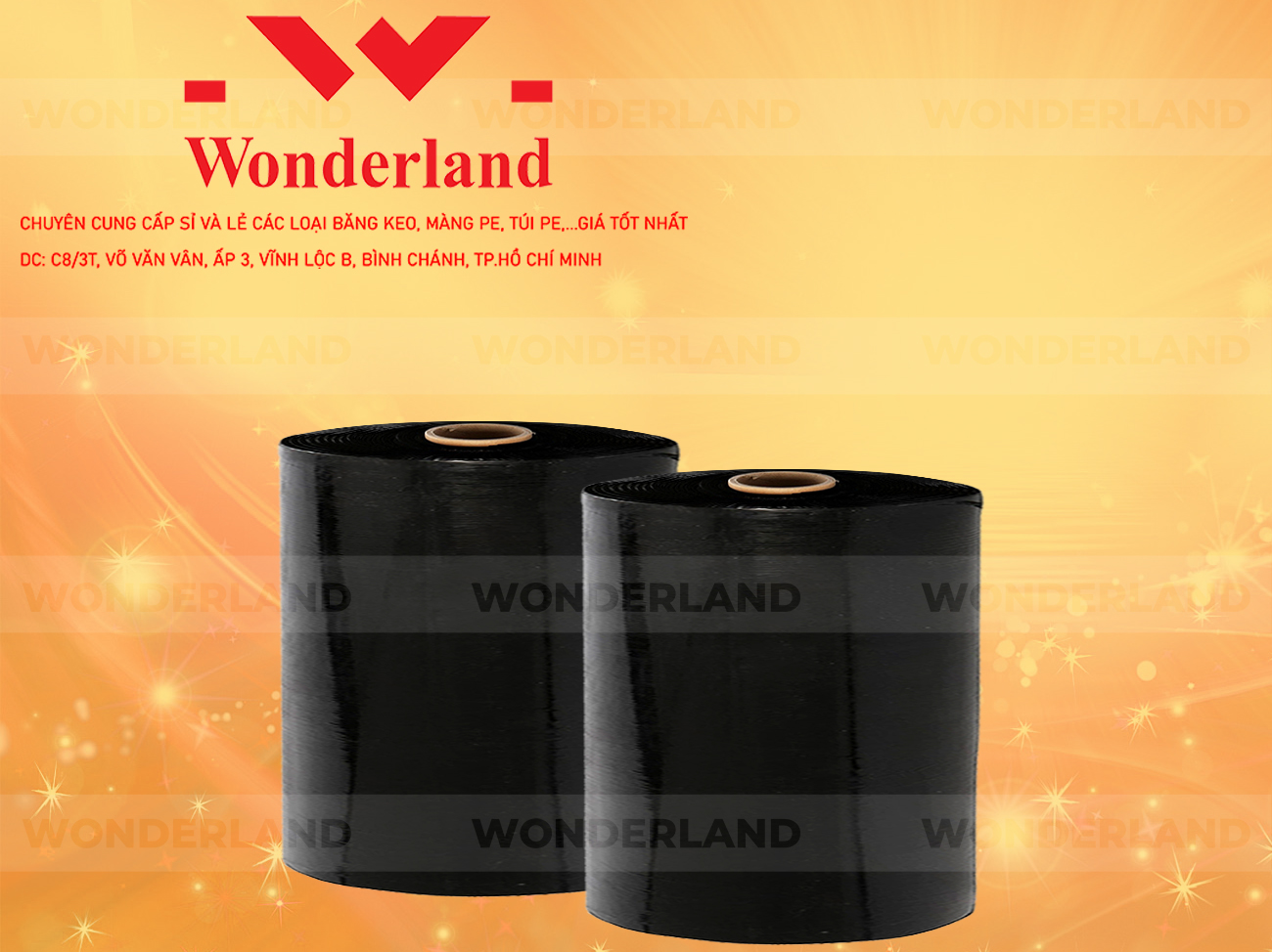 MÀNG PE ĐEN 20.7KG LÕI 1.2KG CHẤT LƯỢNG CAO WONDERLAND