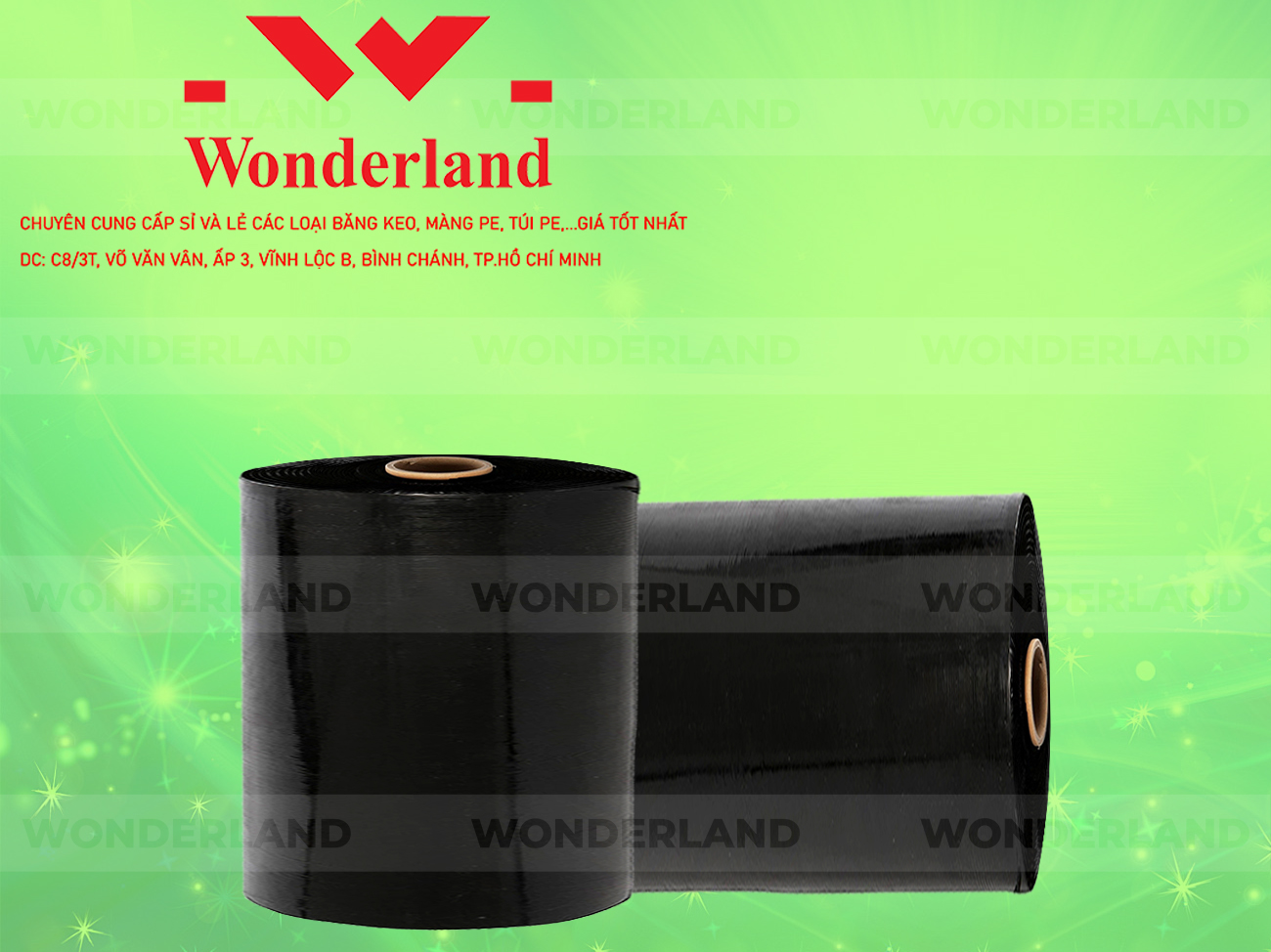 MÀNG PE ĐEN 20KG LÕI 1.2KG CHẤT LƯỢNG CAO WONDERLAND