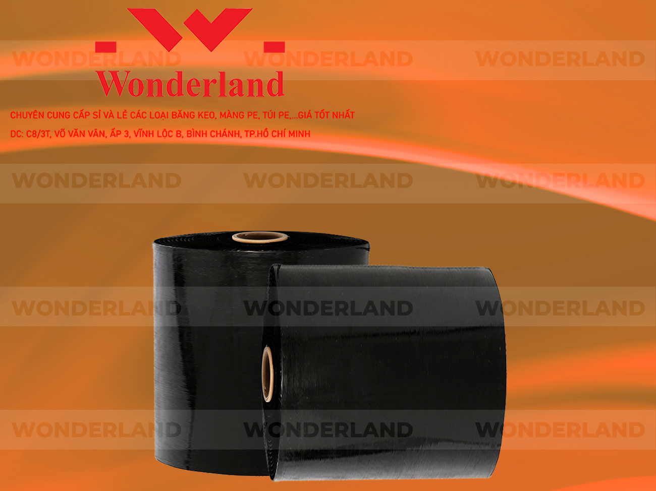 MÀNG PE ĐEN 21.3KG LÕI 1.2KG CHẤT LƯỢNG CAO WONDERLAND