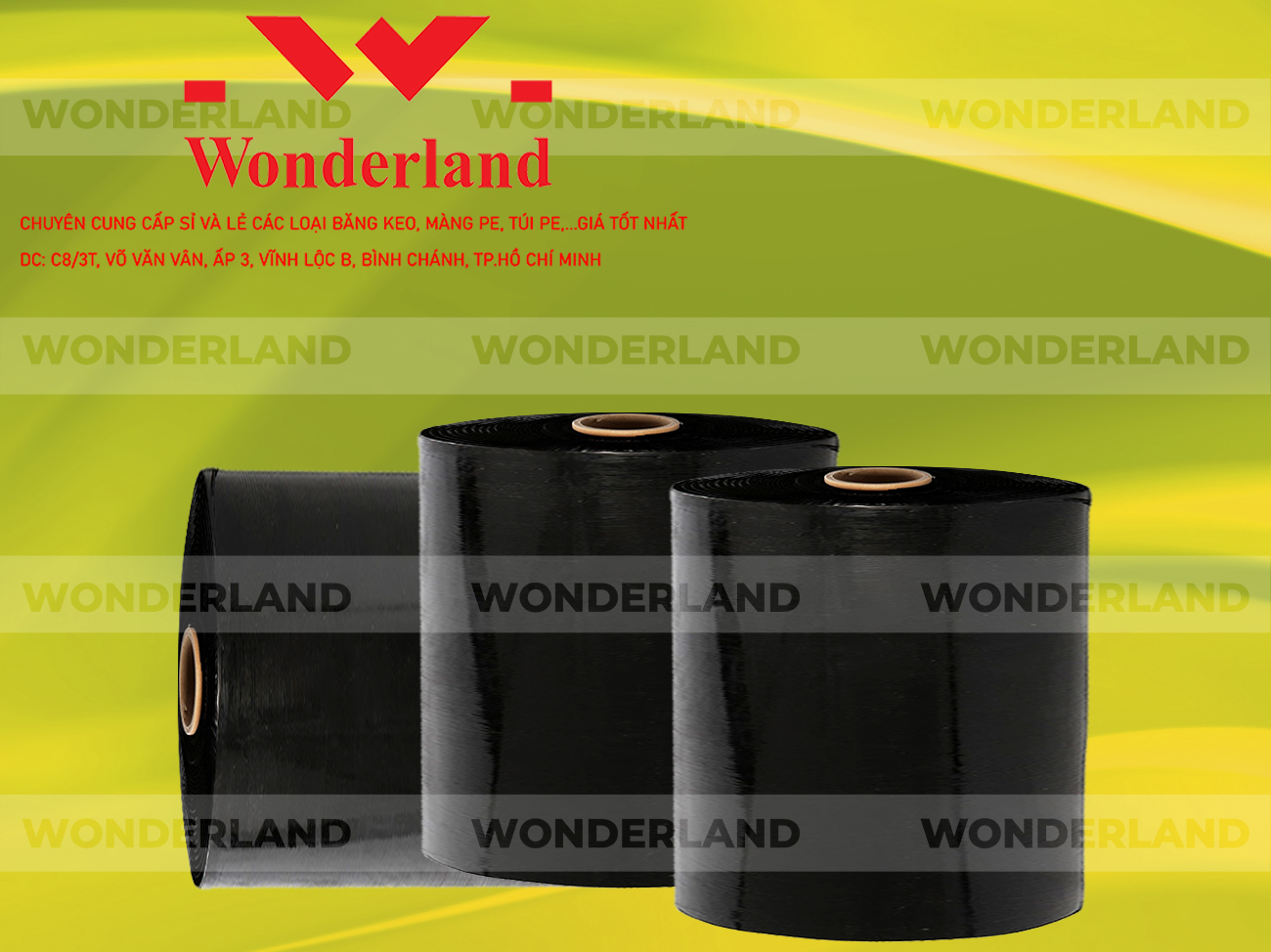 MÀNG PE ĐEN 21.5KG LÕI 1.2KG CHẤT LƯỢNG CAO WONDERLAND GIÁ SỈ TỐT NHẤT