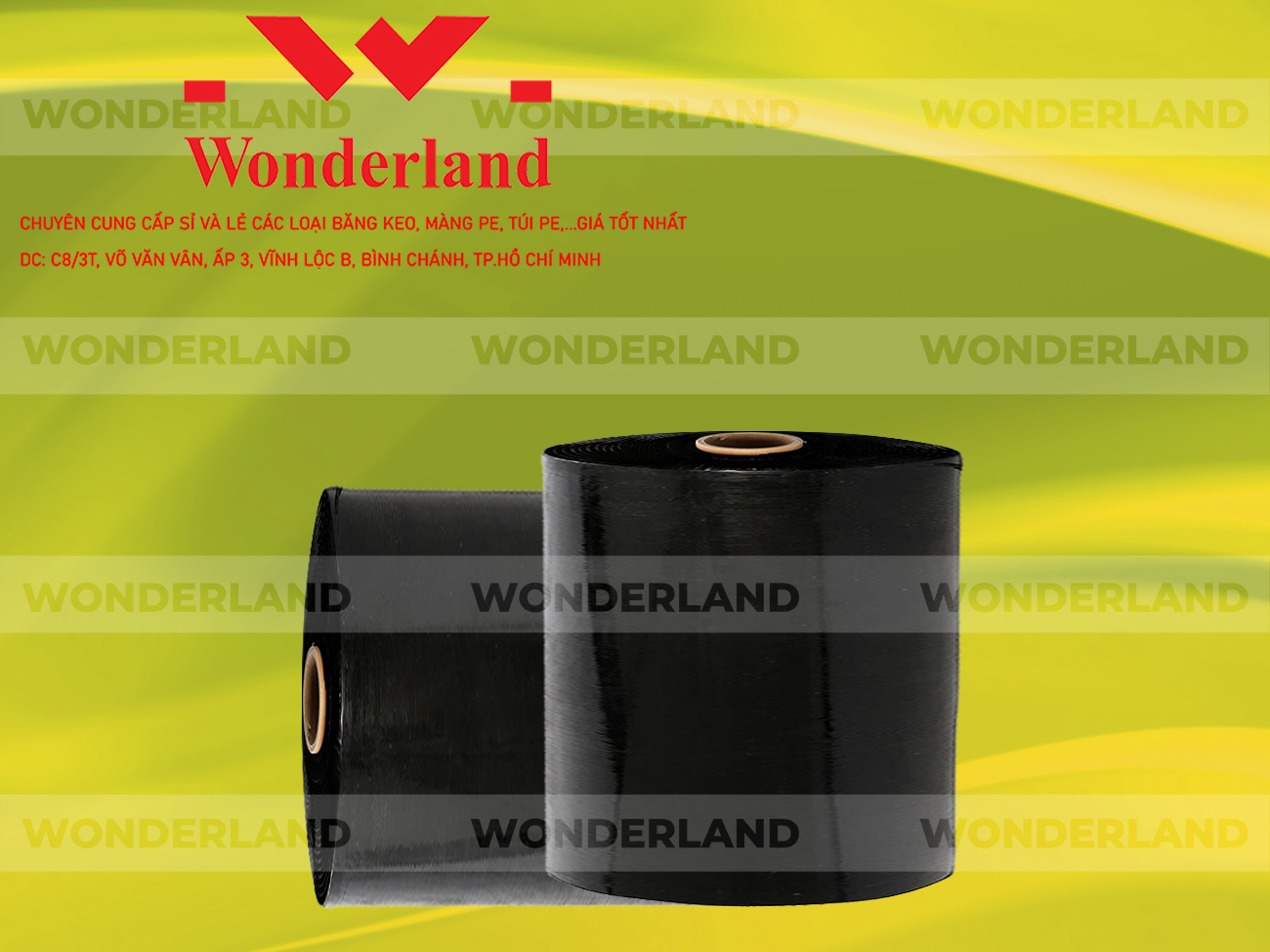 MÀNG PE ĐEN 21.5KG LÕI 1.2KG CHẤT LƯỢNG CAO WONDERLAND