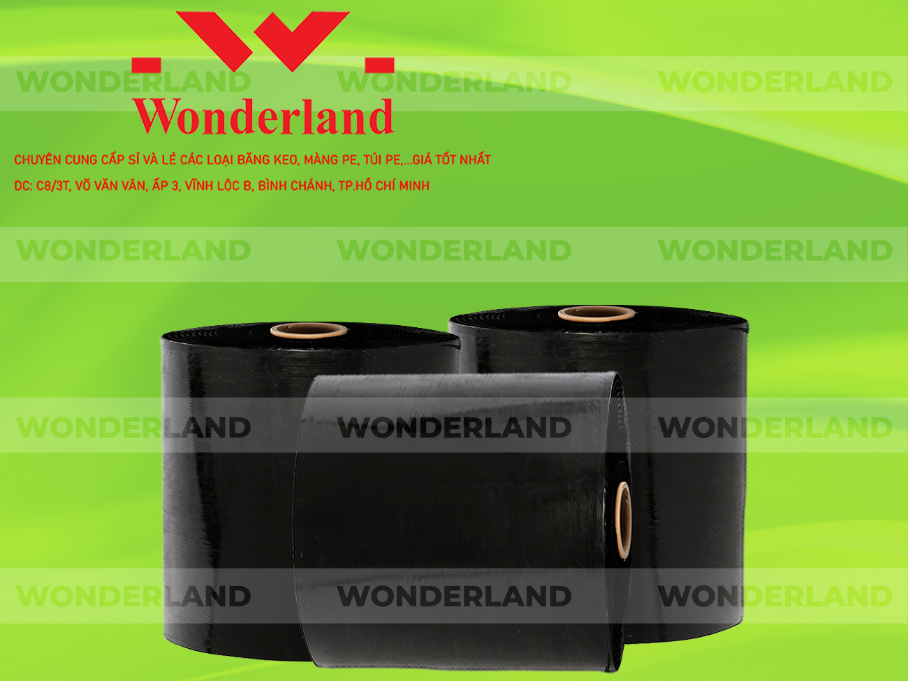MÀNG PE ĐEN 21.6KG LÕI 1.2KG CHẤT LƯỢNG CAO WONDERLAND GIÁ SỈ TỐT NHẤT