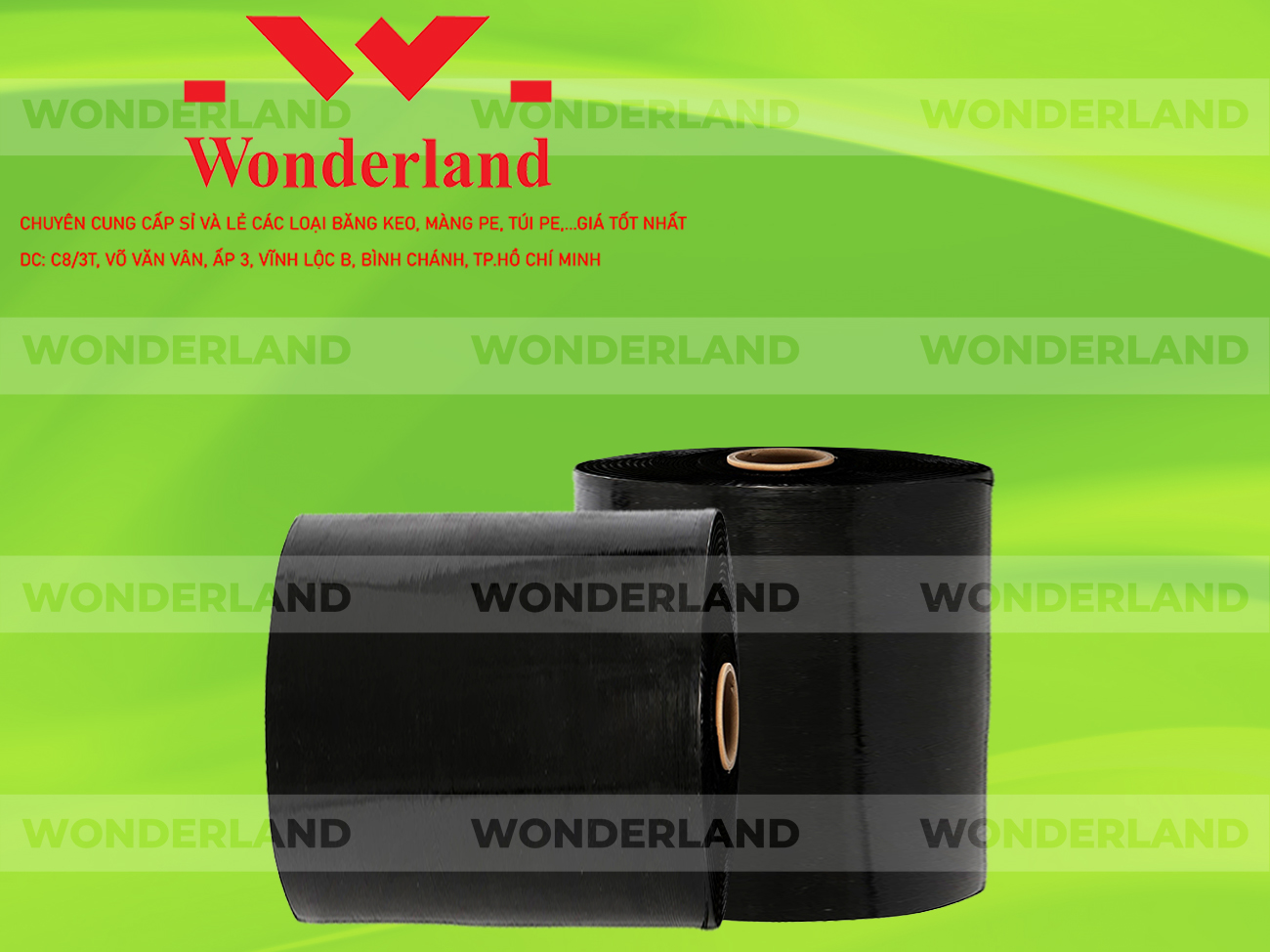 MÀNG PE ĐEN 21.6KG LÕI 1.2KG CHẤT LƯỢNG CAO WONDERLAND