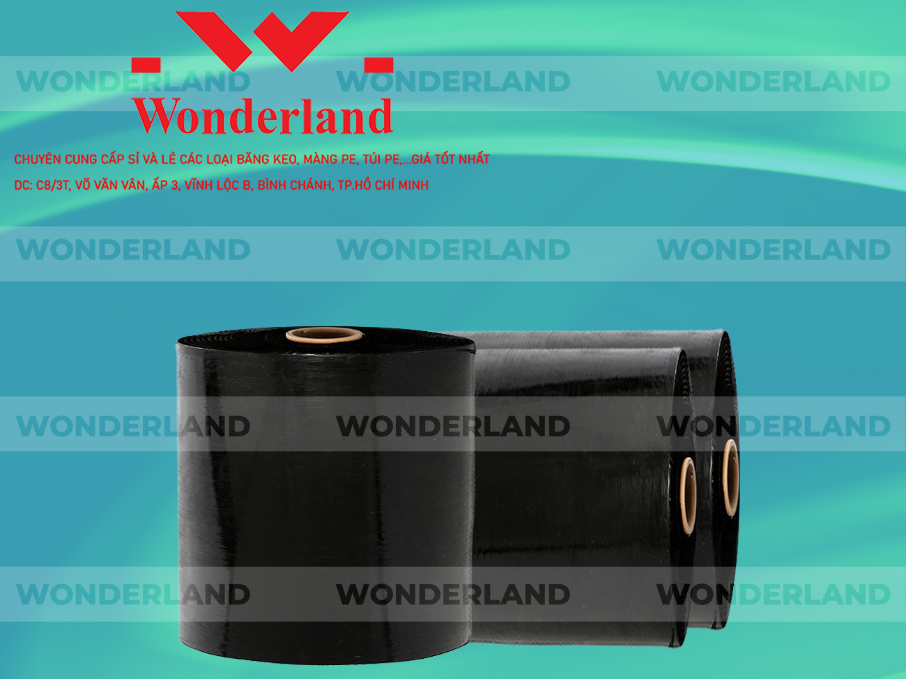 MÀNG PE ĐEN 21.7KG LÕI 1.2KG CHẤT LƯỢNG CAO WONDERLAND GIÁ SỈ TỐT NHẤT