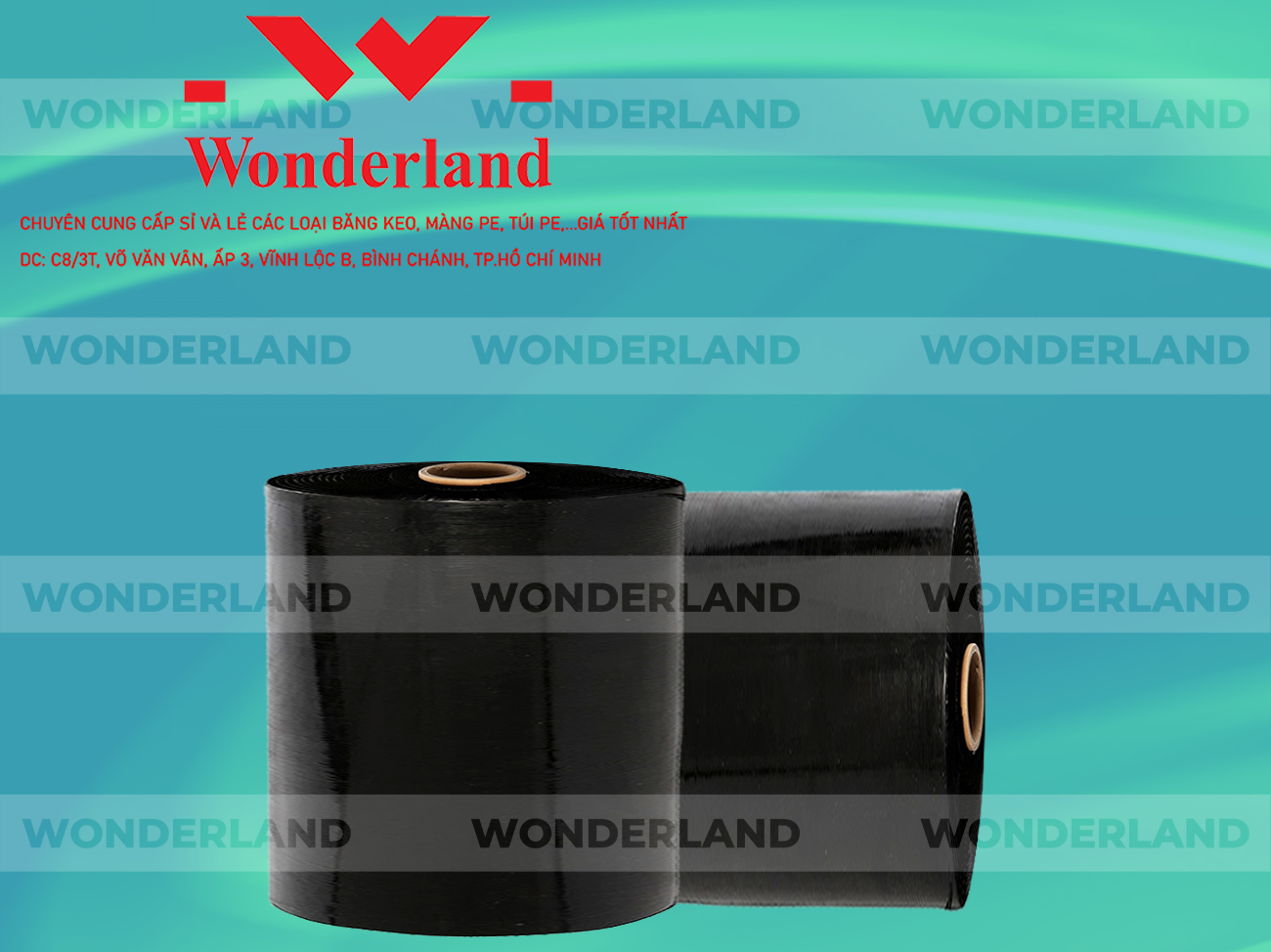 MÀNG PE ĐEN 21.7KG LÕI 1.2KG CHẤT LƯỢNG CAO WONDERLAND
