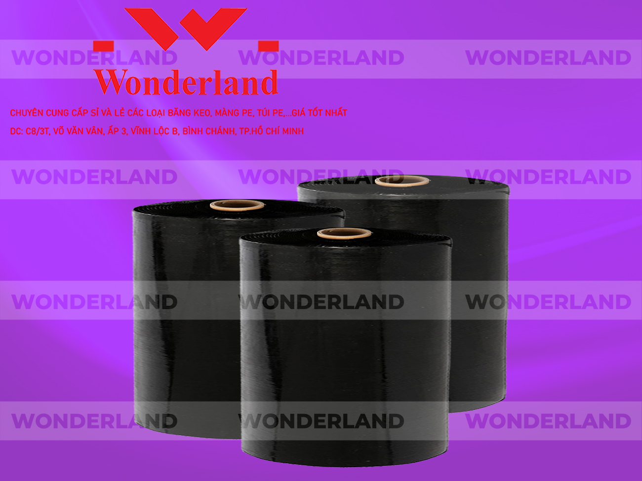 MÀNG PE ĐEN 21.8KG LÕI 1.2KG CHẤT LƯỢNG CAO WONDERLAND GIÁ SỈ TỐT NHẤT