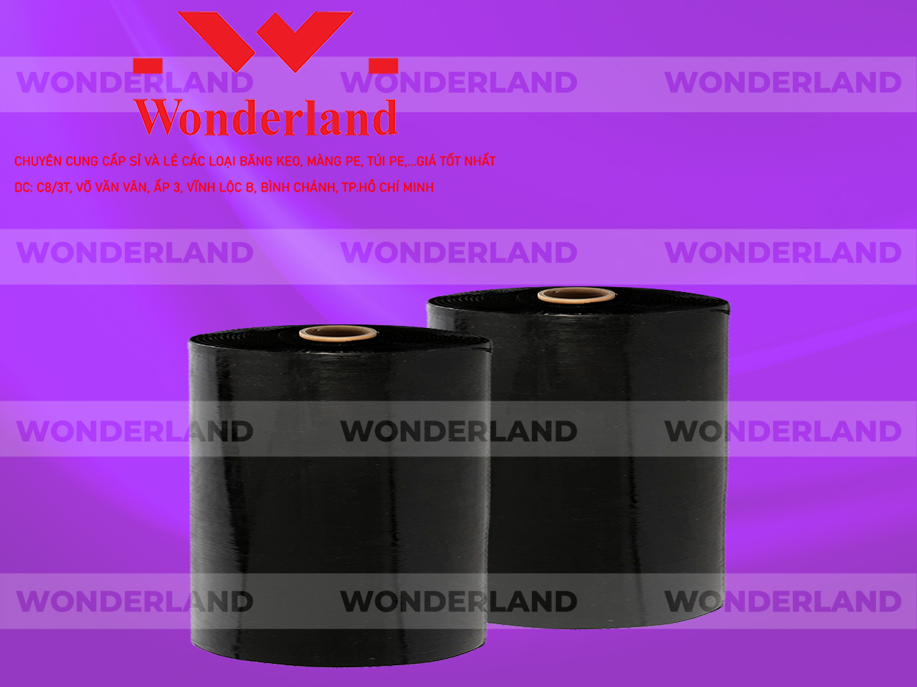 MÀNG PE ĐEN 21.8KG LÕI 1.2KG CHẤT LƯỢNG CAO WONDERLAND