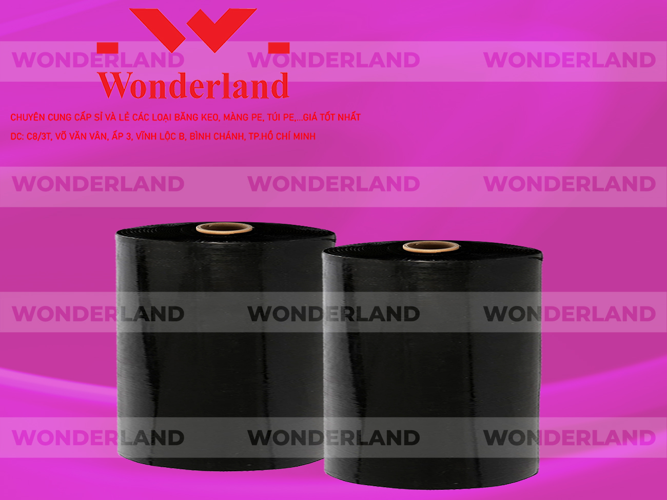 MÀNG PE ĐEN 21.9KG LÕI 1.2KG CHẤT LƯỢNG CAO WONDERLAND