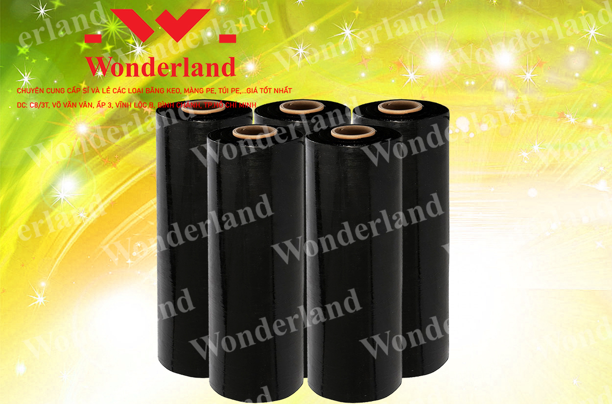MÀNG PE ĐEN 4.9KG LÕI 200G CHẤT LƯỢNG CAO WONDERLAND GIÁ SỈ TỐT NHẤT
