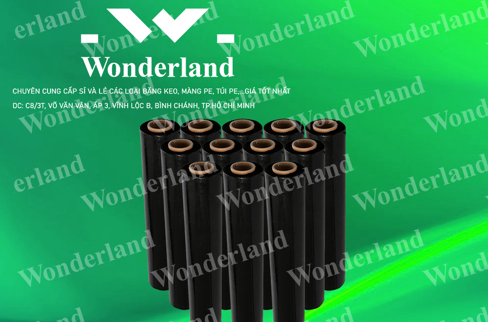 MÀNG PE ĐEN 50CM x 1.4KG CHẤT LƯỢNG CAO WONDERLAND GIÁ SỈ TỐT NHẤT
