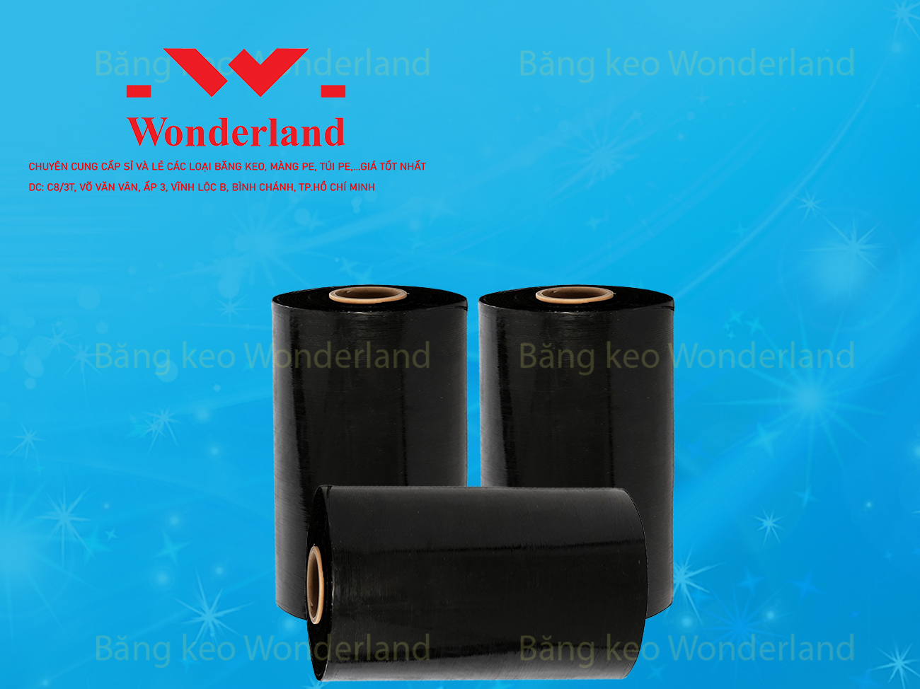 MÀNG PE ĐEN 8.7KG LÕI 500G CHẤT LƯỢNG CAO WONDERLAND GIÁ SỈ TỐT NHẤT