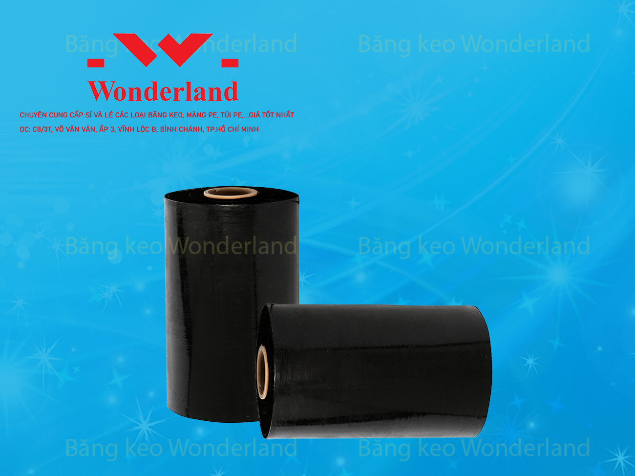 MÀNG PE ĐEN 8.7KG LÕI 500G CHẤT LƯỢNG CAO WONDERLAND