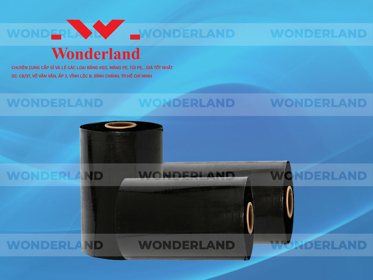 MÀNG PE ĐEN 9.5KG LÕI 500G CHẤT LƯỢNG CAO WONDERLAND GIÁ SỈ TỐT NHẤT