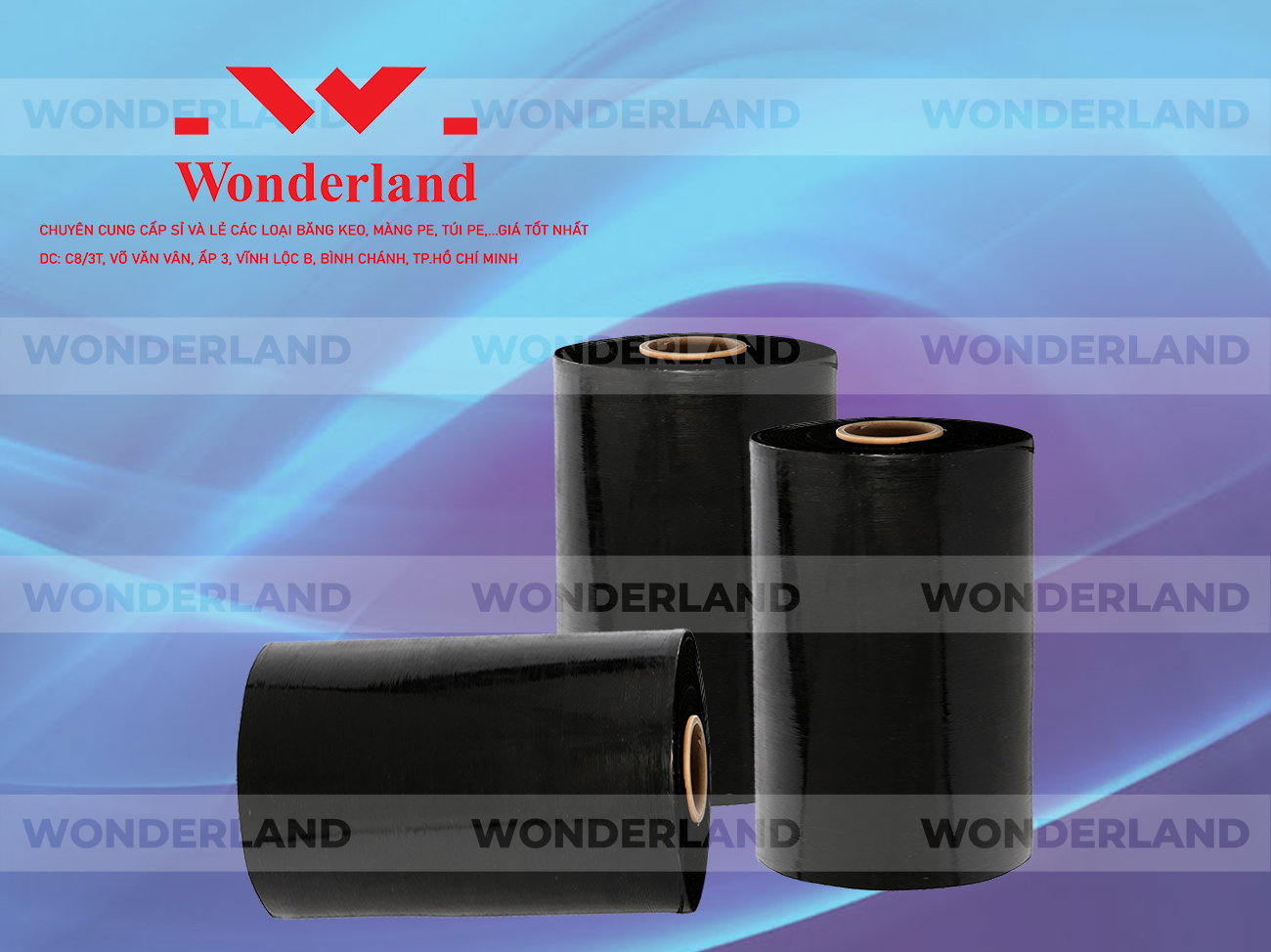 MÀNG PE ĐEN 9.6KG LÕI 500G CHẤT LƯỢNG CAO WONDERLAND GIÁ SỈ TỐT NHẤT