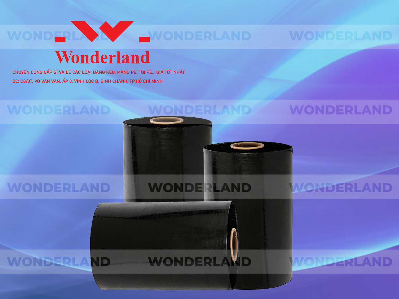 MÀNG PE ĐEN 9.9KG LÕI 500G CHẤT LƯỢNG CAO WONDERLAND GIÁ SỈ TỐT NHẤT