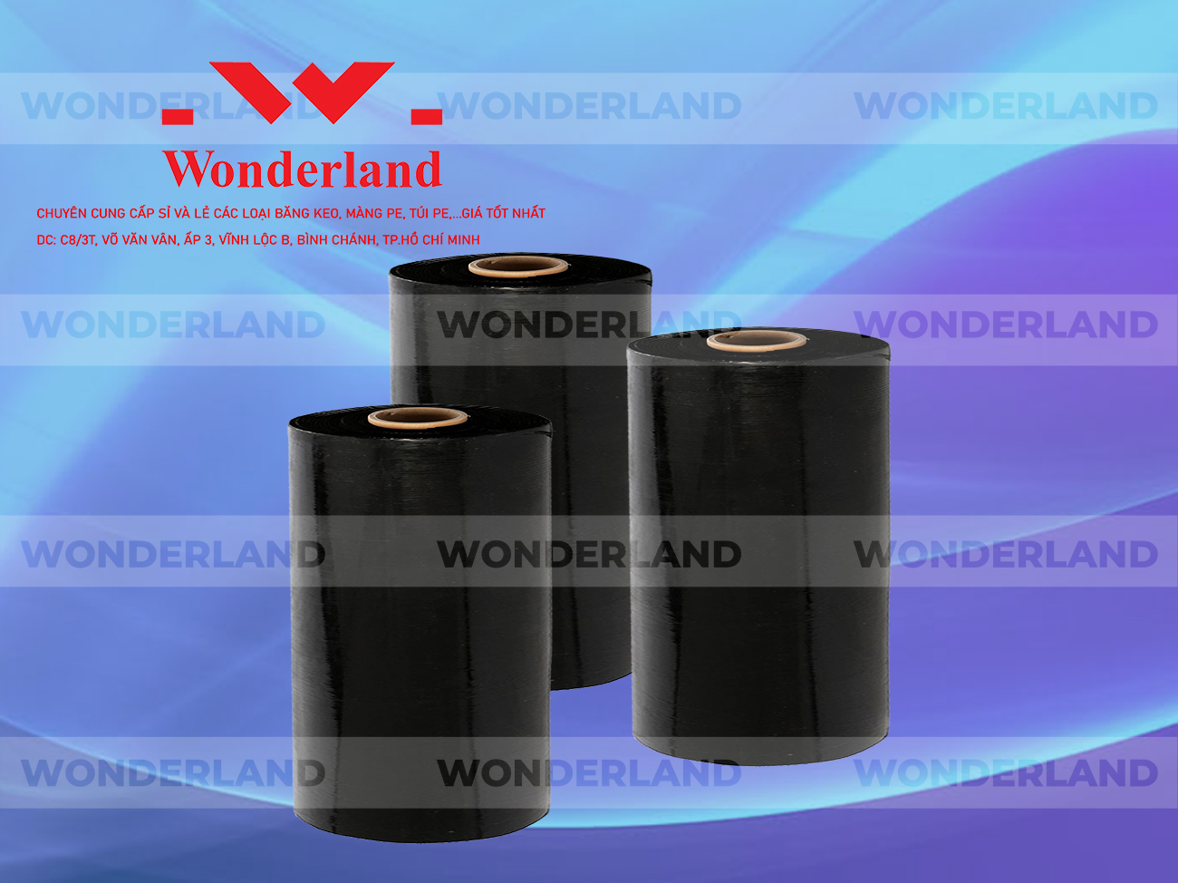 MÀNG PE ĐEN 9.9KG LÕI 500G CHẤT LƯỢNG CAO WONDERLAND
